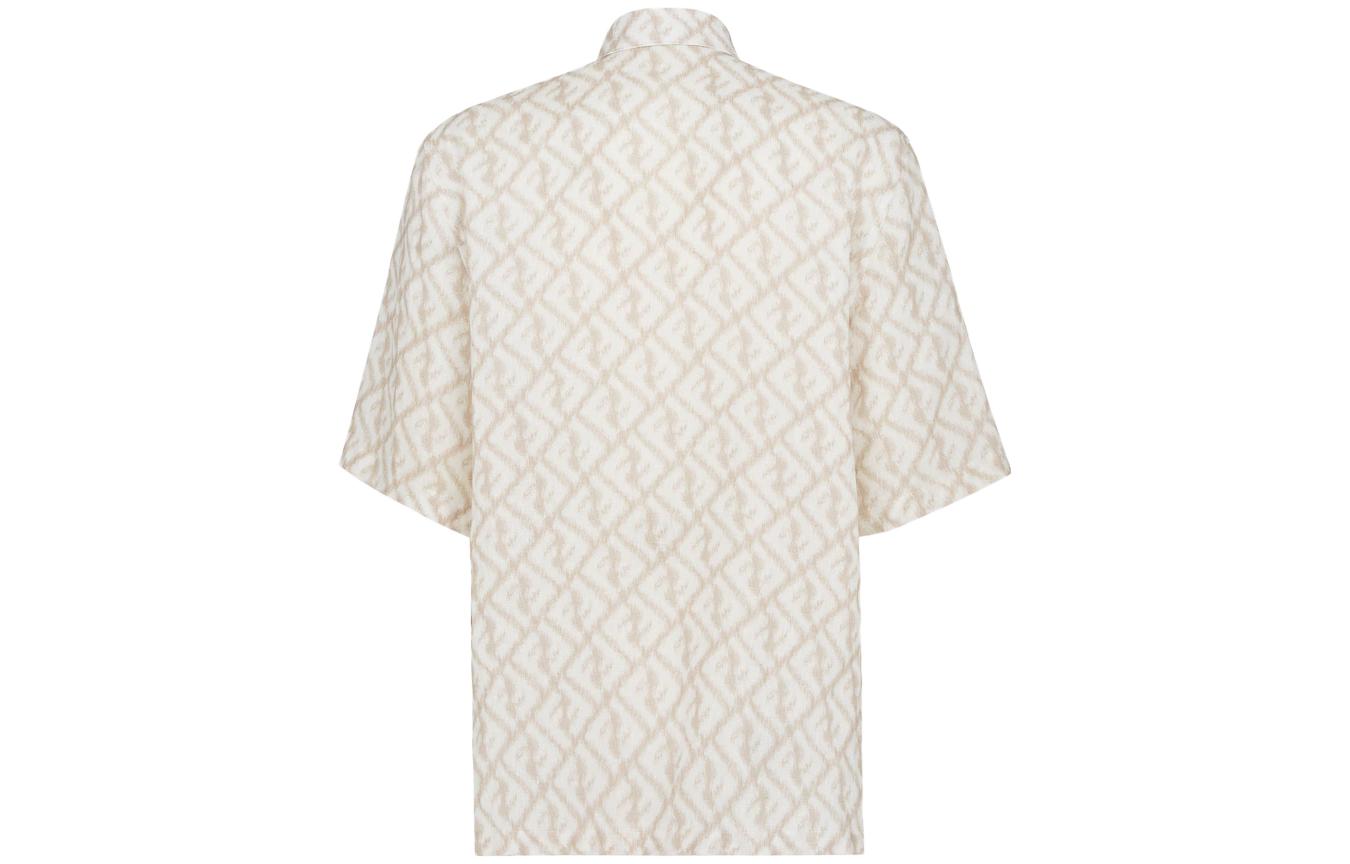 Lookbook FENDI 米色满印徽标短袖衬衫 SS23系列 FS0795AN0KF18DO