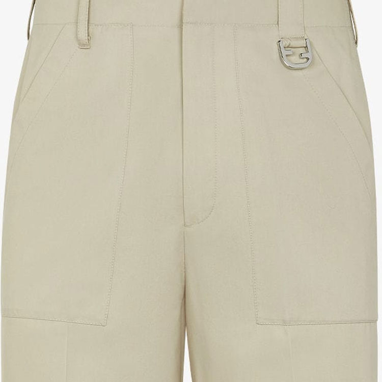 Purchase 芬迪 米色直筒拉链工装裤 带侧袋。 FB0976AR8WF1NIL