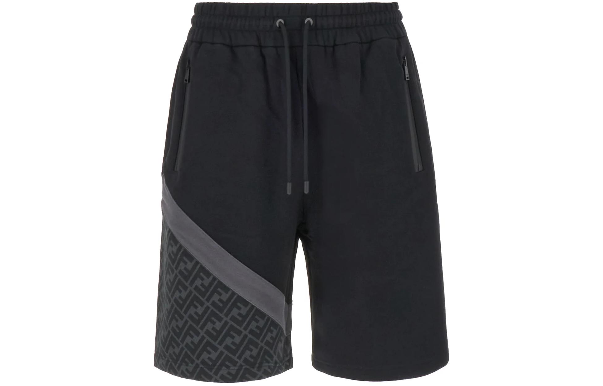 Order FENDI Bermuda Negra con Logo de Letras y Cordón Ajustable. FAB656AN67F1N6F