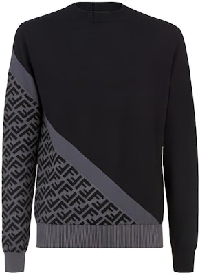 FENDI Baju Sweater Hitam Logo Cetak Lengan Panjang. FZX091AQKWF0QA1 Buy FENDI Baju Sweater Hitam Logo Cetak Lengan Panjang. FZX091AQKWF0QA1