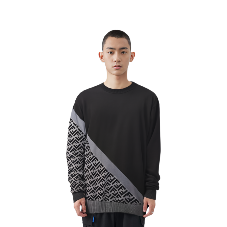 Purchase FENDI Baju Sweater Hitam Logo Cetak Lengan Panjang. FZX091AQKWF0QA1