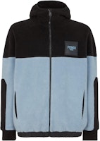 FENDI Black Contrast Logo Patch Long-Sleeve Hooded Jacket. FAF667APXDF1MS2 FENDI Black Contrast Logo Patch Long-Sleeve Hooded Jacket. FAF667APXDF1MS2