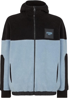 FENDI Black Contrast Logo Patch Long-Sleeve Hooded Jacket. FAF667APXDF1MS2 Buy FENDI Black Contrast Logo Patch Long-Sleeve Hooded Jacket. FAF667APXDF1MS2