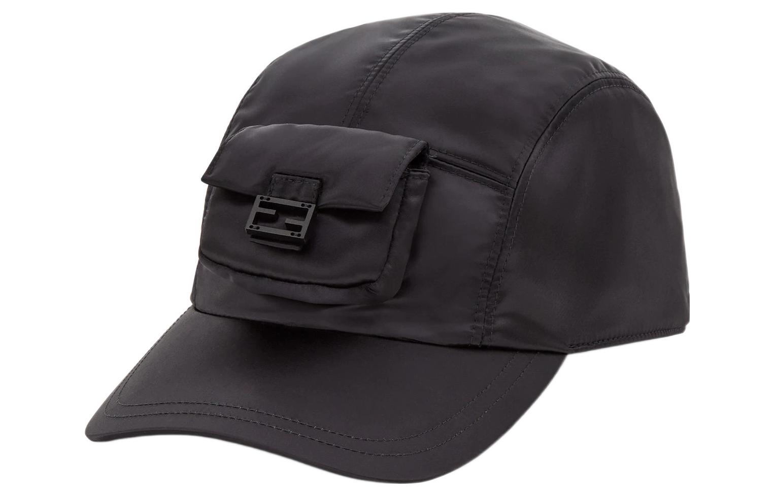 FENDI  Black Cotton Casual Stylish Baseball Cap FXQ929AMKVF0QA1