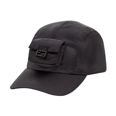FENDI Black Cotton Casual Stylish Baseball Cap FXQ929AMKVF0QA1
