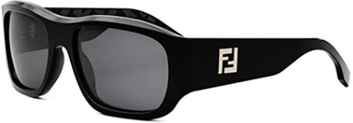 FENDI Black Irregular Acetate Sunglasses with Double F Logo. FE40117I 01A Order FENDI Black Irregular Acetate Sunglasses with Double F Logo. FE40117I 01A