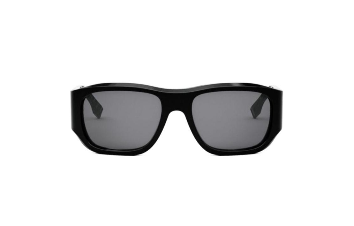 Lookbook FENDI 黑色不規則雙F標誌醋酸太陽眼鏡 FE40117I 01A