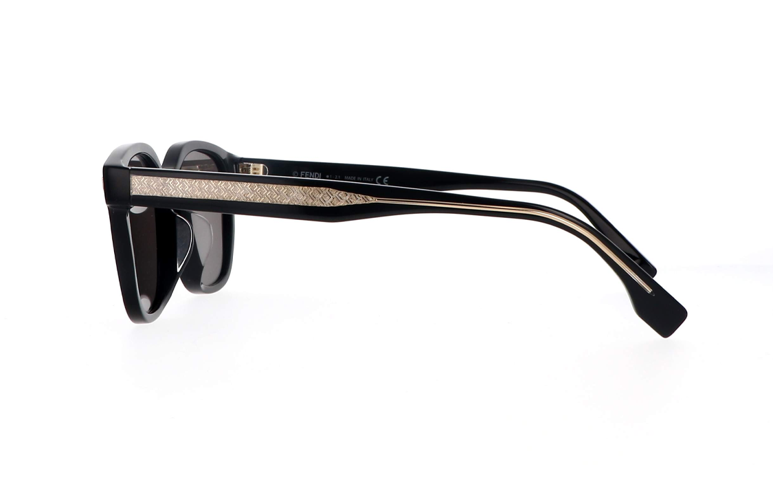 FENDI  Black Irregular Acetate Sunglasses with Logo Temple Design. FE40001U01A 圖 4