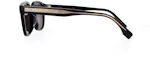 Shop FENDI Black Irregular Acetate Sunglasses with Logo Temple Design. FE40001U01A