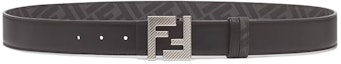 Order FENDI Black Leather Belt with FF Square Studs 7C0526ALUVF0GXN