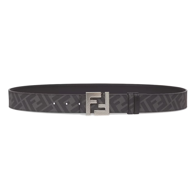 Lookbook FENDI  Black Leather Belt with FF Square Studs 7C0526ALUVF0GXN
