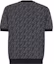Lookbook FENDI Black Logo Knit Crewneck Short Sleeve Sweater. FZY443AKEWF1HXU