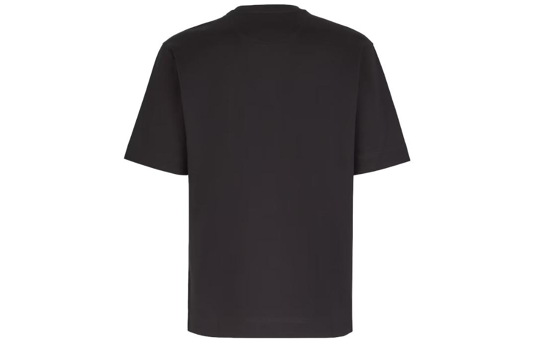 FENDI  Black Logo Print Crew Neck Short-Sleeve T-Shirt FY0936AQJAF0QA1 圖 3