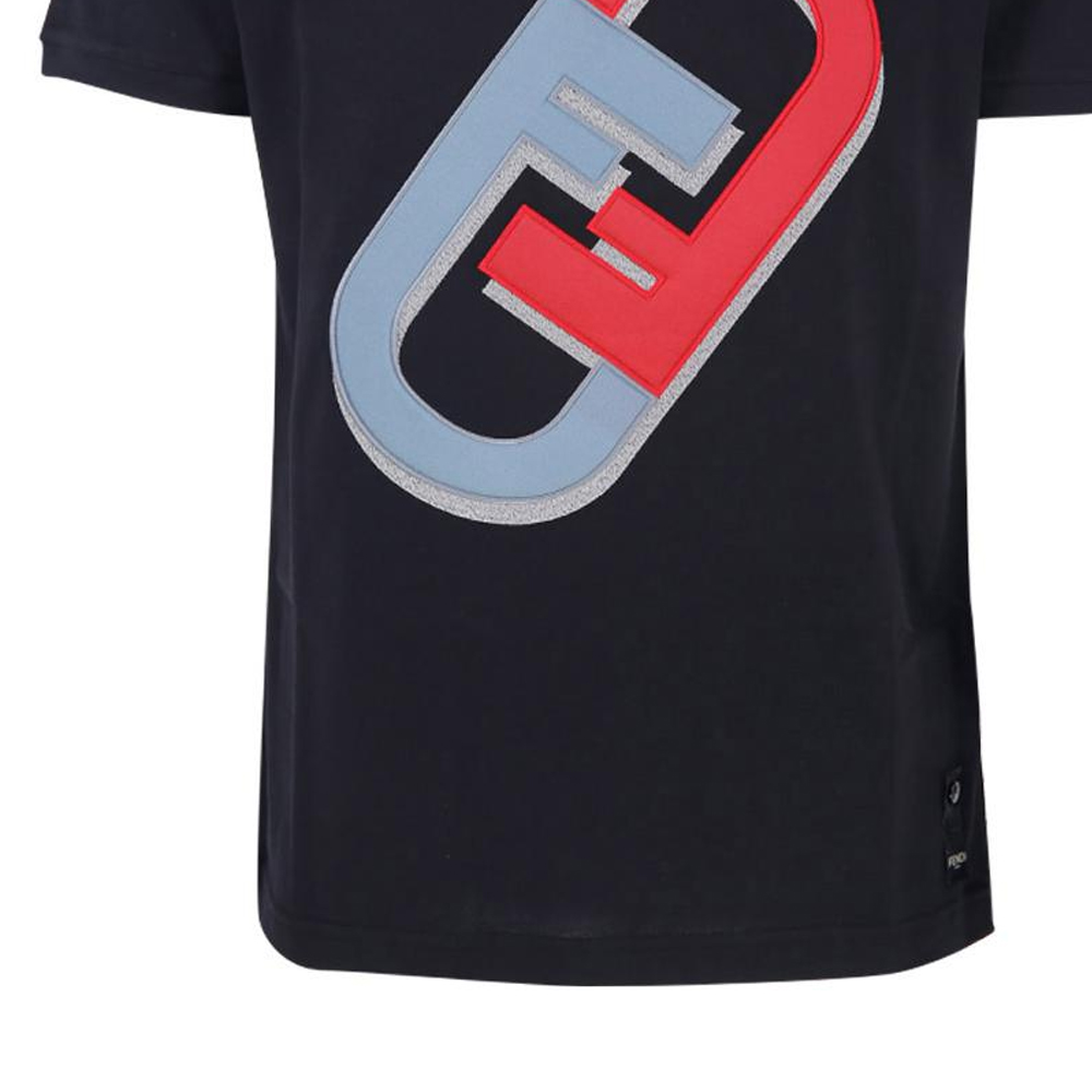 Cheap 芬迪 黑色Logo印花圆领T恤 FW22 FY0894AL67F0QA1