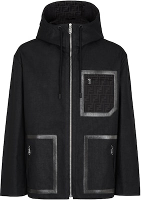 FENDI Black Solid Color Pocket Zipper Hoodie Jacket. FW1272APNGF093U Order FENDI Black Solid Color Pocket Zipper Hoodie Jacket. FW1272APNGF093U