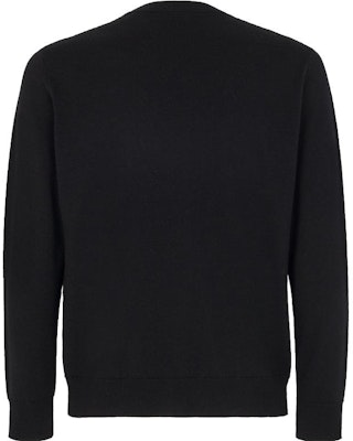 FENDI Black Solid Color Pullover Crewneck Sweater Long Sleeve. FZY470APP7F-0QA1 Lookbook FENDI Black Solid Color Pullover Crewneck Sweater Long Sleeve. FZY470APP7F-0QA1