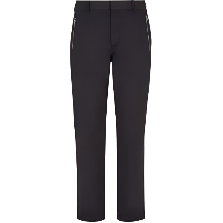 Order FENDI  Black Tapered Casual Pants with Letter Print Mid-Rise Design FB0873AQMVF0QA1