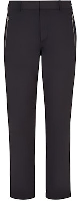 FENDI Black Tapered Casual Pants with Letter Print Mid-Rise Design FB0873AQMVF0QA1 Order FENDI Black Tapered Casual Pants with Letter Print Mid-Rise Design FB0873AQMVF0QA1