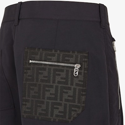 FENDI Black Tapered Casual Pants with Letter Print Mid-Rise Design FB0873AQMVF0QA1 Shop FENDI Black Tapered Casual Pants with Letter Print Mid-Rise Design FB0873AQMVF0QA1