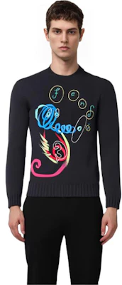 FENDI Suéter Negro de Lana con Diseño de Logo. FZY457AH39F0QA1 Details for FENDI Suéter Negro de Lana con Diseño de Logo. FZY457AH39F0QA1