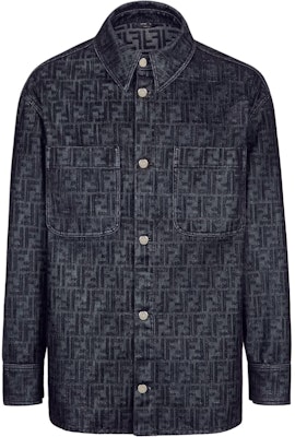 フェンディ ブルーデニムジャケット オールオーバーロゴプリント ポインテッドカラー FW1321APSWF0CRH Buy フェンディ ブルーデニムジャケット オールオーバーロゴプリント ポインテッドカラー FW1321APSWF0CRH