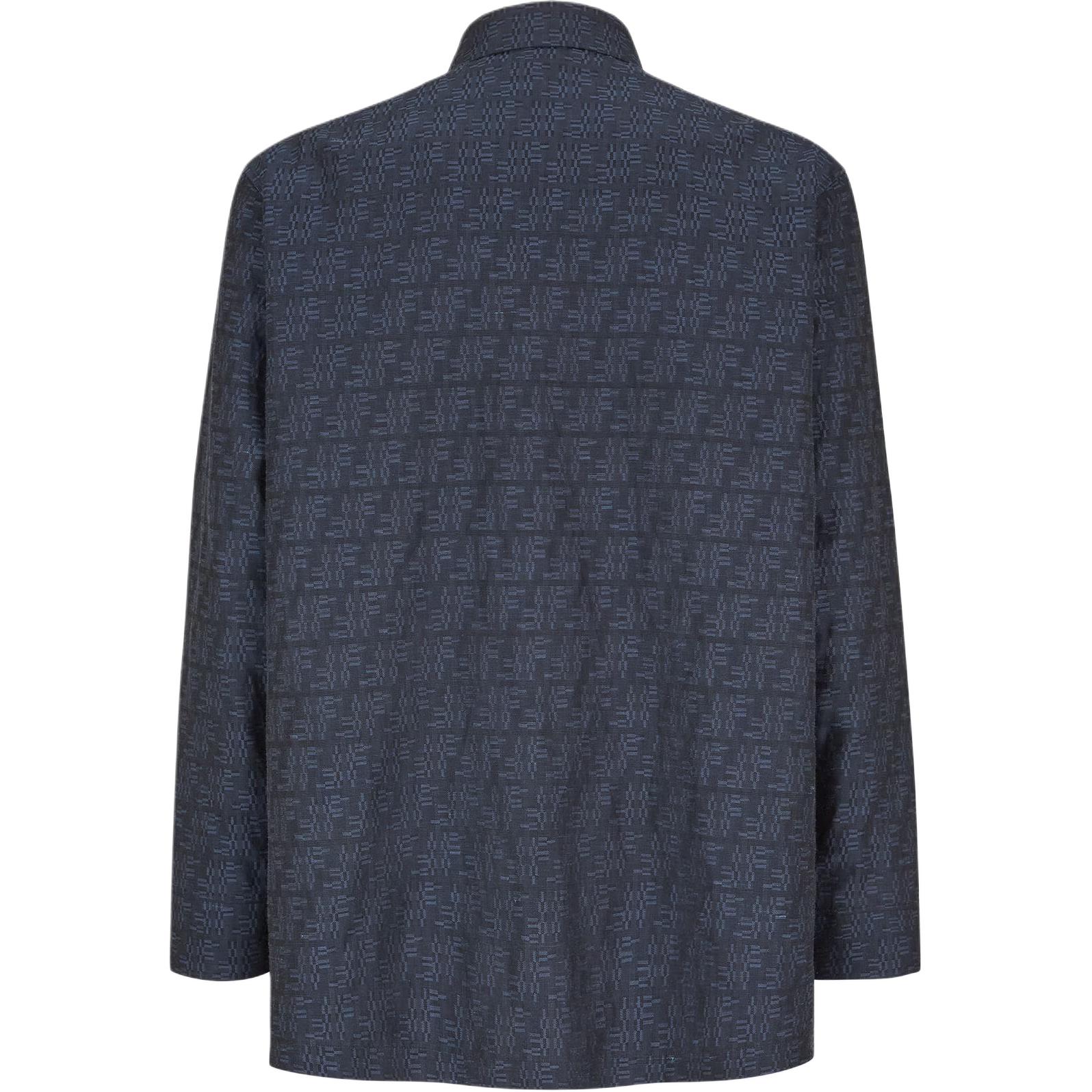 Lookbook フェンディ ブルージャカードロゴ シングルブレスト 長袖ジャケット. FW1337ASCPF0H5A