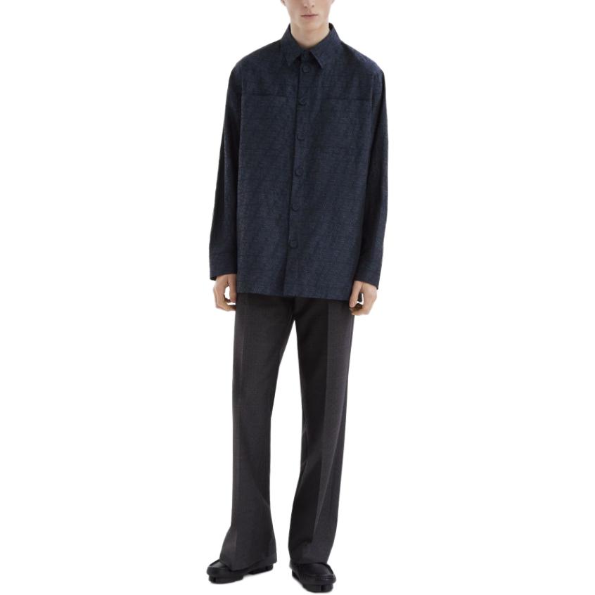 Shop フェンディ ブルージャカードロゴ シングルブレスト 長袖ジャケット. FW1337ASCPF0H5A