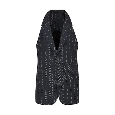FENDI Blue Jacquard Single-Breasted Casual Vest. FJ0794AR91F03LQ