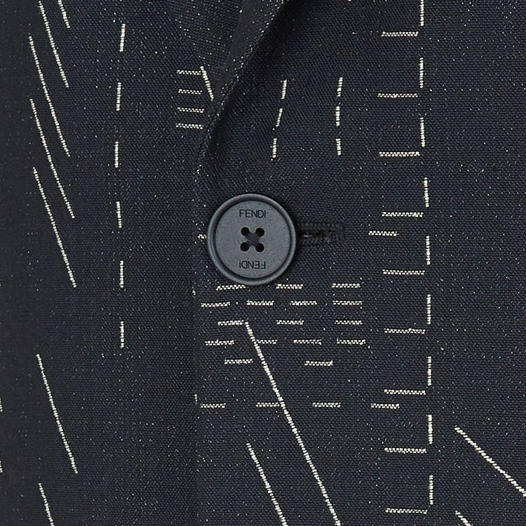 Shop FENDI Biru Jacquard Single-Breasted Casual Vest Lelaki. FJ0794AR91F03LQ