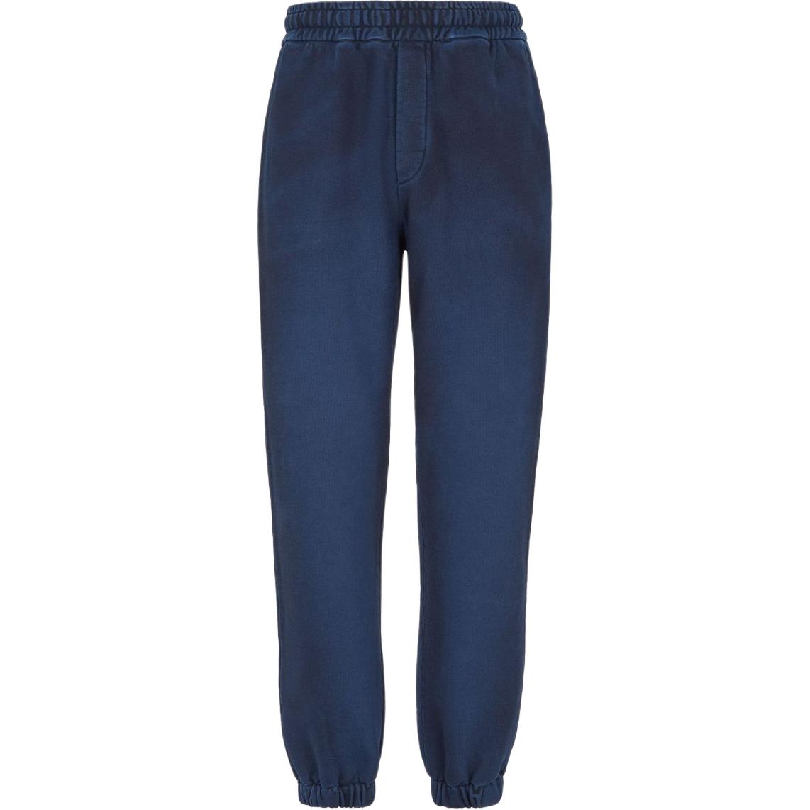 FENDI  Blue Logo Patch Knit Jogger Pants with Elastic Waistband. FB0942APM9F0QC7 圖 2