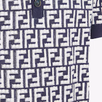 Details for FENDI 藍色印花短袖針織POLO衫 FZC349AR85F04V6