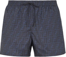 FENDI Blue Logo Print Slim Fit Swim Boxers with Drawstring. FXB077A79FF1-OLZ FENDI Blue Logo Print Slim Fit Swim Boxers with Drawstring. FXB077A79FF1-OLZ