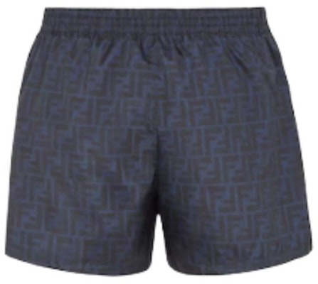 펜디 블루 로고 프린트 슬림핏 드로스트링 수영복. FXB077A79FF1-OLZ Lookbook 펜디 블루 로고 프린트 슬림핏 드로스트링 수영복. FXB077A79FF1-OLZ