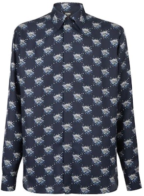 FENDI Blue Long-Sleeve Shirt with Monogram and Square Neckline. FS1038AQIGF1AJR Order FENDI Blue Long-Sleeve Shirt with Monogram and Square Neckline. FS1038AQIGF1AJR