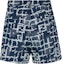 Lookbook FENDI Blue Mid-Waist Zipper Straight Casual Shorts with All-Over Print FLP347AR9NF0-UV2