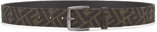 Order FENDI Brown Cotton Belt with Letter Decor and Pin Buckle, 3.5CM Wide. 7C0497ALWKF1MMV