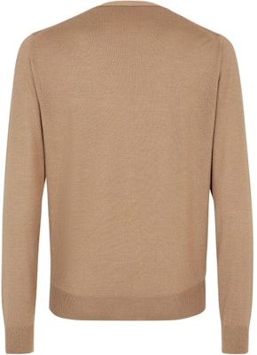 FENDI Brown Knitted Long-Sleeve Sweater with Embossed Logo Details. FZC491AR88F0TZ8 Lookbook FENDI Brown Knitted Long-Sleeve Sweater with Embossed Logo Details. FZC491AR88F0TZ8