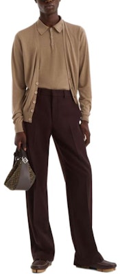 FENDI Brown Knitted Long-Sleeve Sweater with Embossed Logo Details. FZC491AR88F0TZ8 Purchase FENDI Brown Knitted Long-Sleeve Sweater with Embossed Logo Details. FZC491AR88F0TZ8