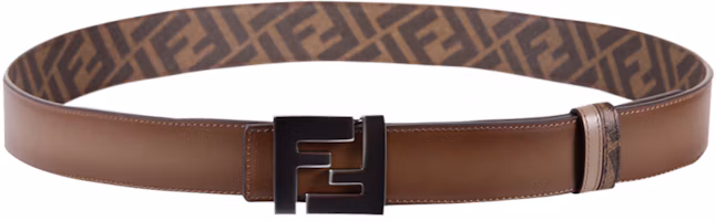 Lookbook FENDI 棕色皮革腰帶,雙面金屬標誌,寬3.5cm。 7C0468-AHUU-F1GX3
