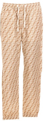 FENDI Brown Logo Print Relaxed Fit Straight-Leg Casual Pants. FAB527A797F1200 Order FENDI Brown Logo Print Relaxed Fit Straight-Leg Casual Pants. FAB527A797F1200