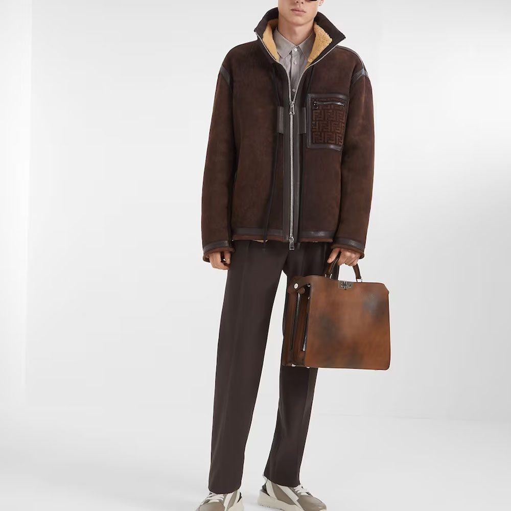 Purchase FENDI 棕色条纹长袖钮扣衬衫 FS0585APQ3F06WU