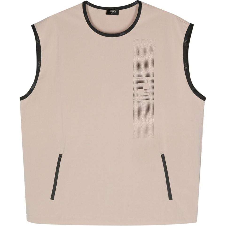 Order 펜디 컬러 엣지 로고 패턴 탱크탑 아몬드 베이지. FAF711AR53