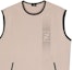 Shop FENDI 杏仁米色邊緣徽標圖案無袖上衣 FAF711AR53