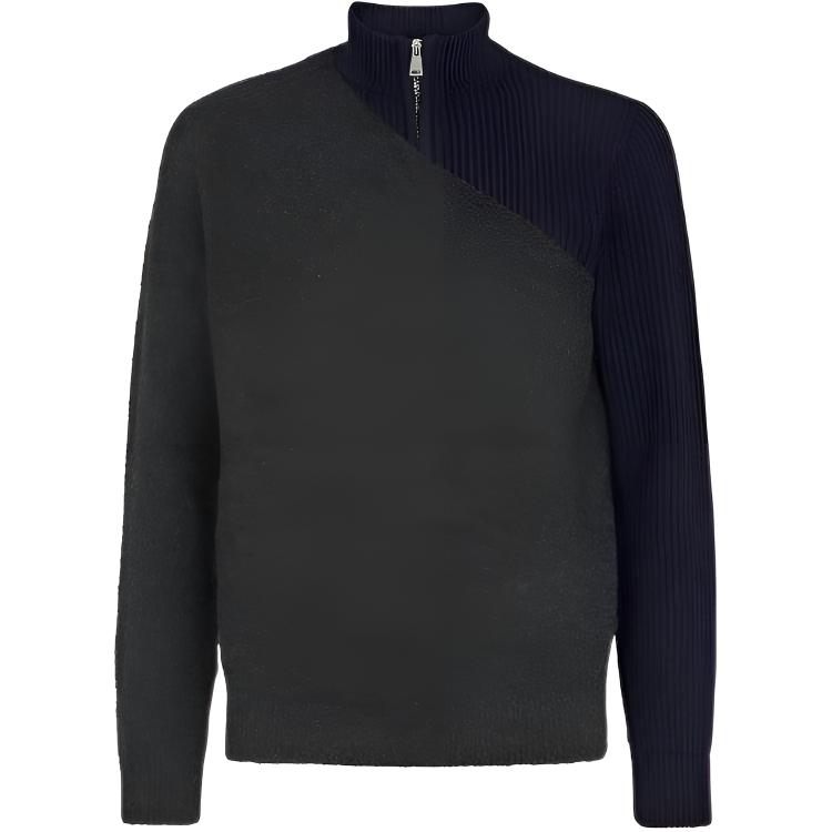 FENDI  Colorblock Half-Turtleneck Long-Sleeve Sweater. FZC459APP4F1MOX