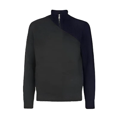 FENDI Colorblock Half-Turtleneck Long-Sleeve Sweater. FZC459APP4F1MOX