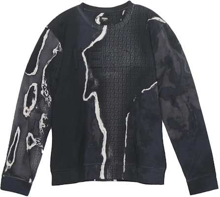 FENDI 黑色做旧圆领长袖卫衣。 FY0178AIL3F1AJR Buy FENDI 黑色做旧圆领长袖卫衣。 FY0178AIL3F1AJR