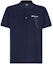 Order FENDI Embroidered Logo Solid Color Polo Shirt Blue Short Sleeve FY0985AR6XF0QG3