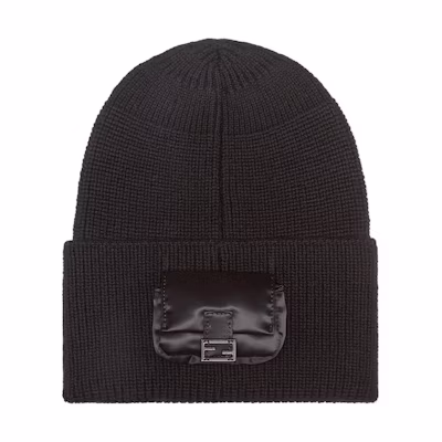 FENDI Folded Knit Wool Beanie Hat FXQ941ANCAF0QA1