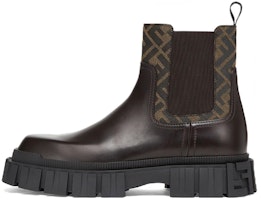 Fendi 'Force Leather Square-Toe Chelsea Boots Brown' 7U1446AKY8F1IXT Fendi 'Force Leather Square-Toe Chelsea Boots Brown' 7U1446AKY8F1IXT
