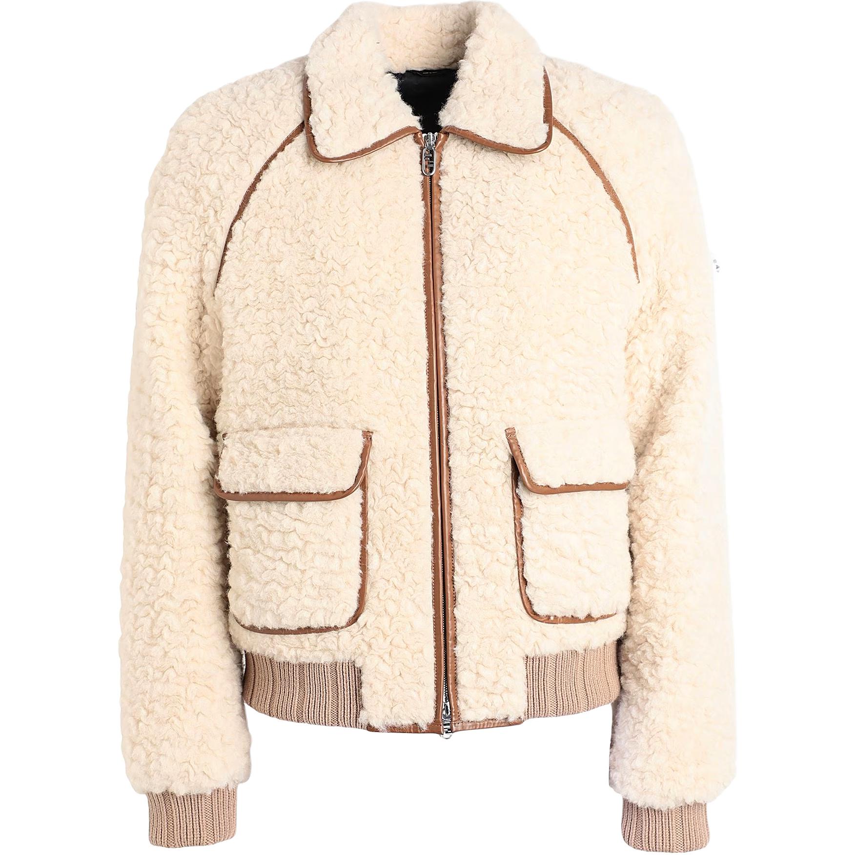 FENDI  FW22 Beige Slim Fit Zip-Up Jacket with Collar - Minimalist Design. FW1163AKTPF0PKL